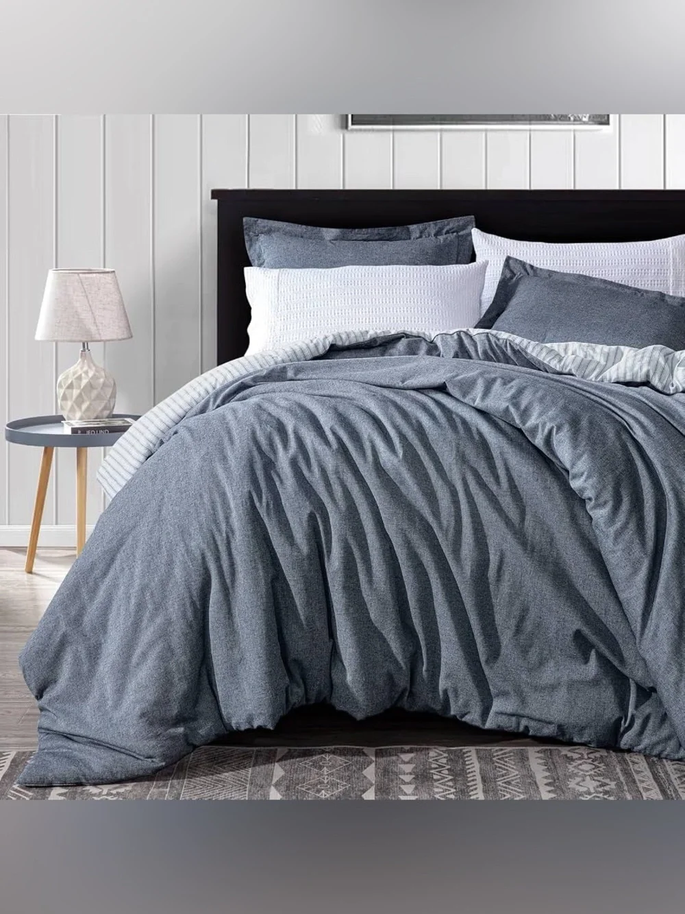 Premium Gray Cotton king 3 piece Cover Set